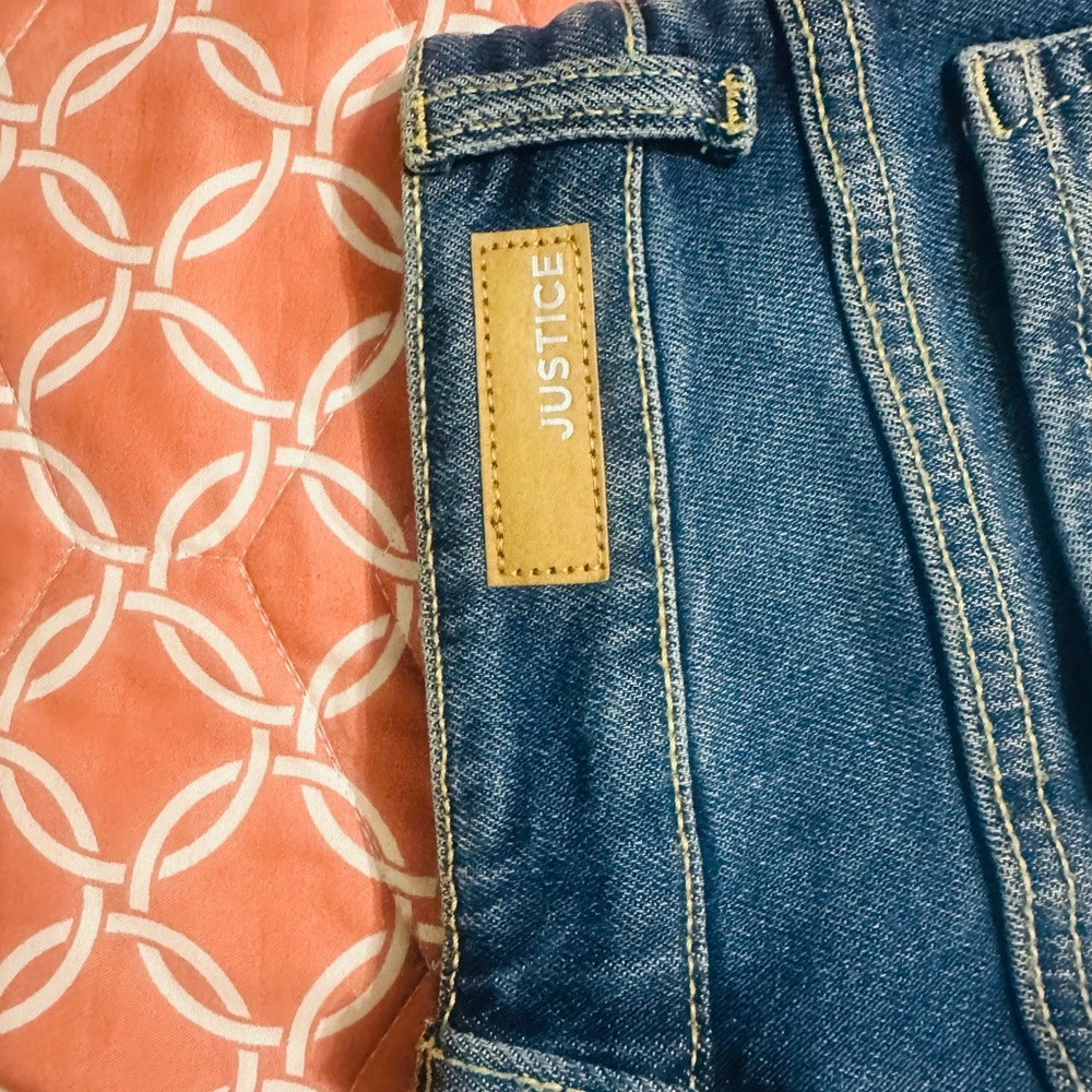 new justice brand girl shorts size 14,dark